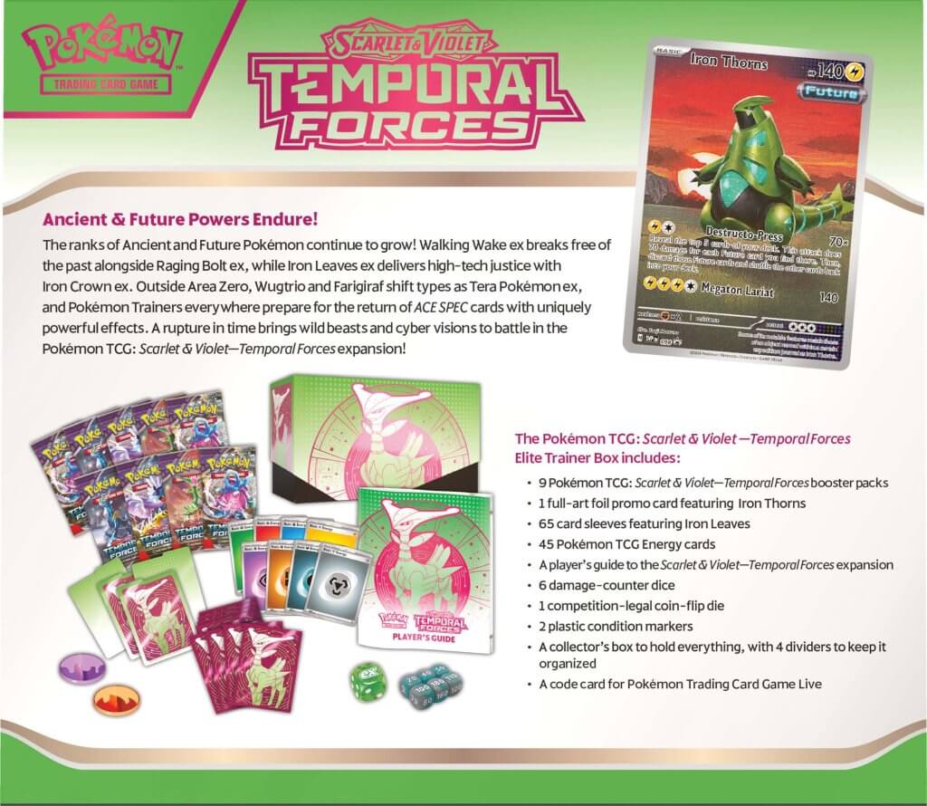 POKÉMON TCG Scarlet & Violet Temporal Forces Elite Trainer Box
