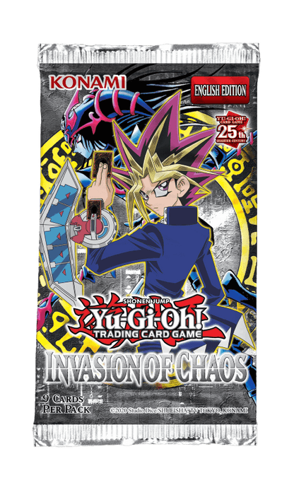 YU-GI-OH! TCG 2023 Reprint - 25th Anniversary Invasion of Chaos 9 x Card Booster Pack