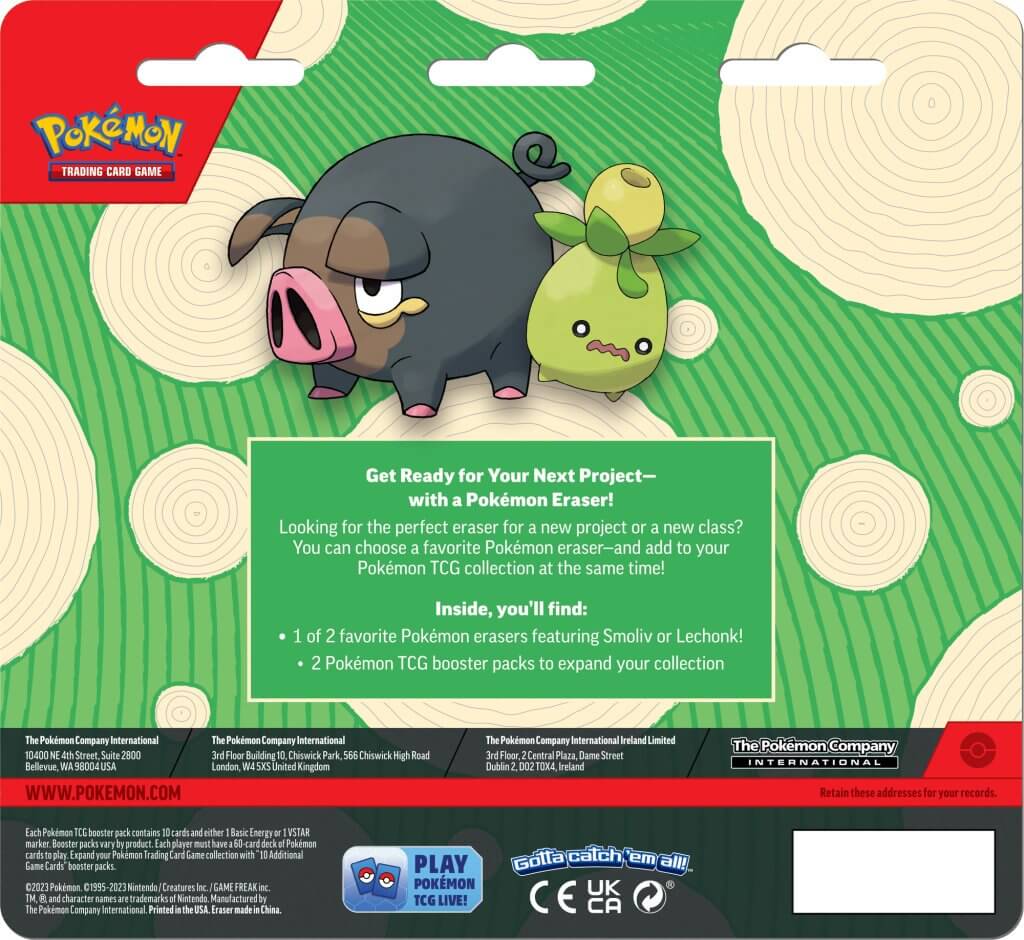 POKÉMON TCG Eraser Blister