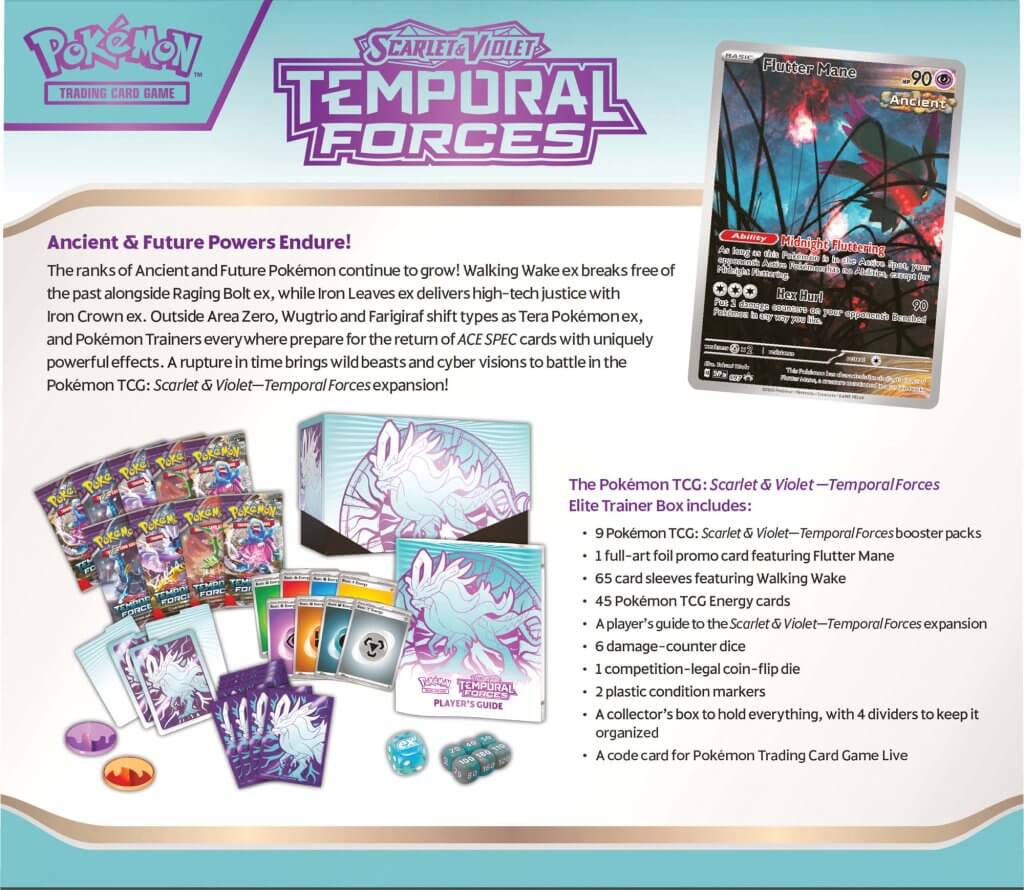 POKÉMON TCG Scarlet & Violet Temporal Forces Elite Trainer Box