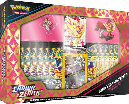 POKÉMON TCG Crown Zenith Shiny Zacian / Zamazenta Figure Box