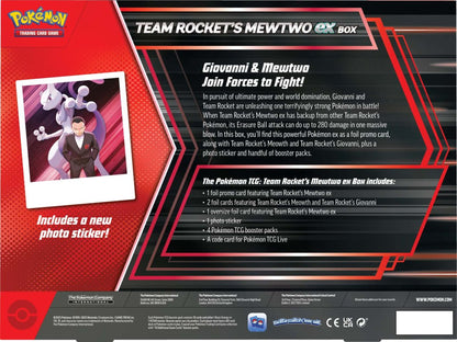 Pokemon TCG Team Rocket's Mewtwo ex Box